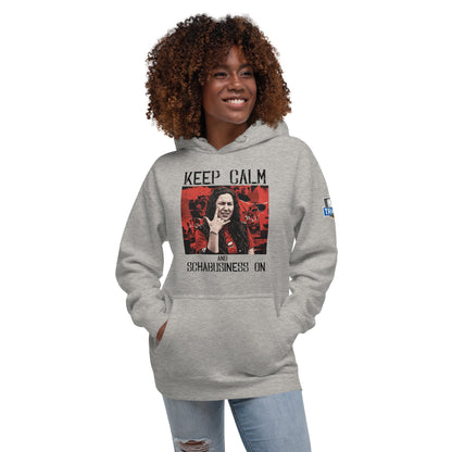Keep Calm and Schabusiness On Hoodie - Black Text