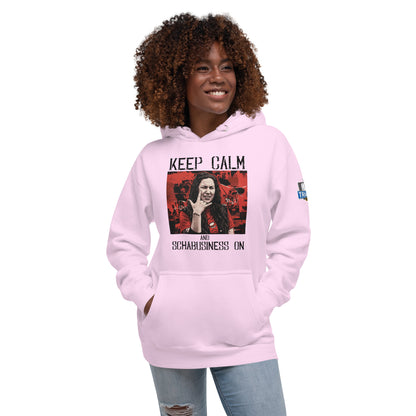 Keep Calm and Schabusiness On Hoodie - Black Text
