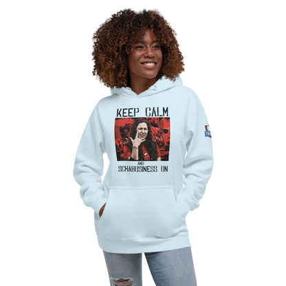 Keep Calm and Schabusiness On Hoodie - Black Text