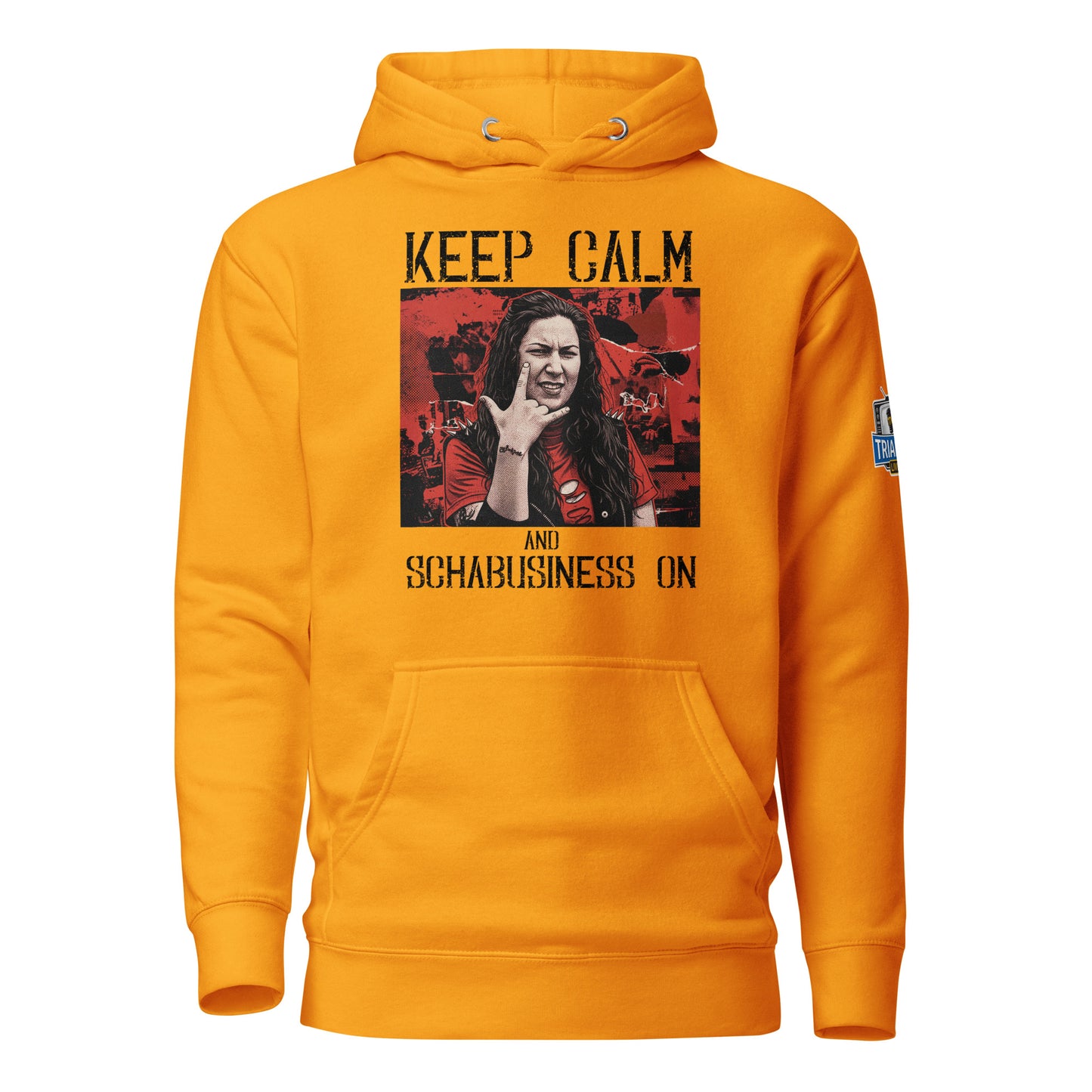 Keep Calm and Schabusiness On Hoodie - Black Text