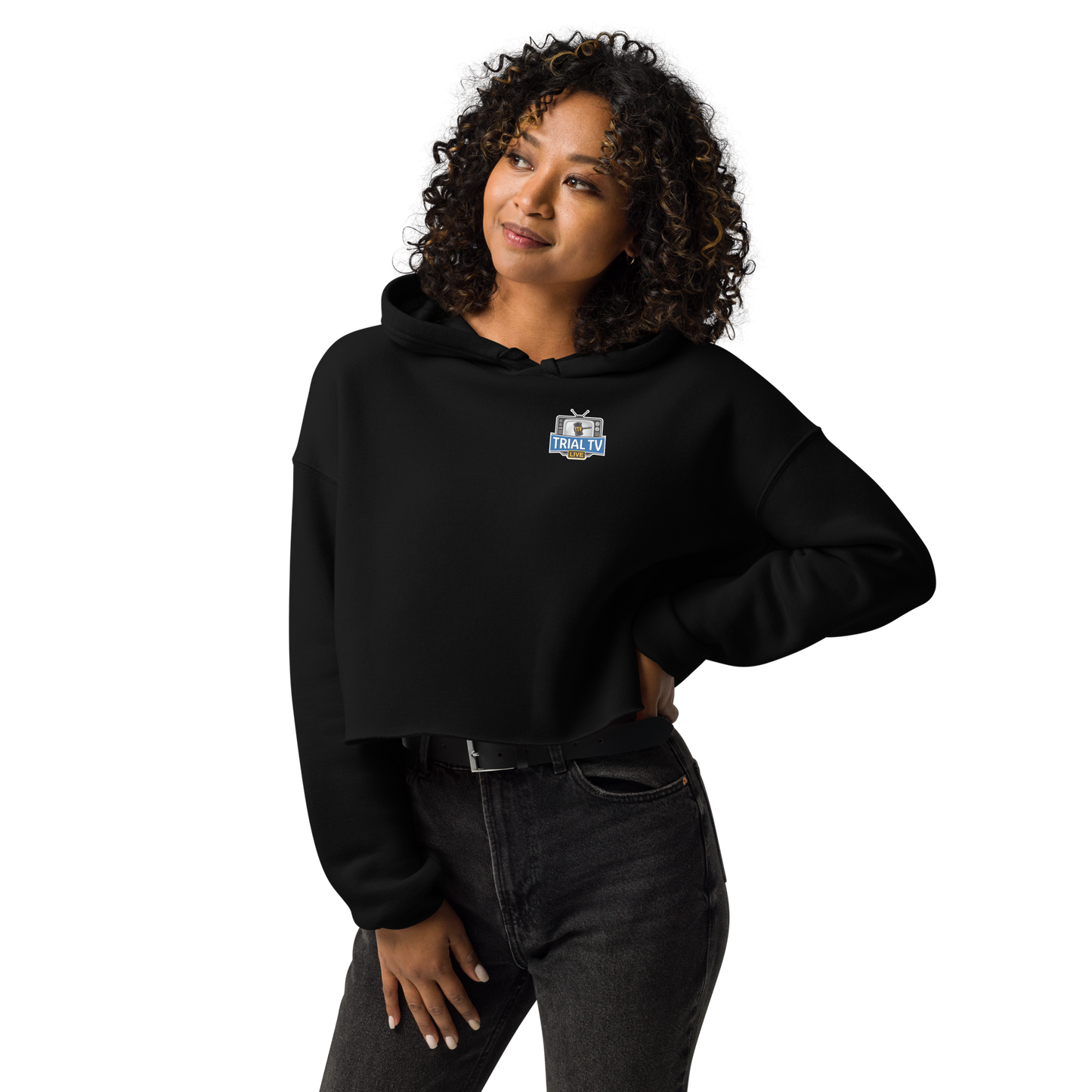Trial TV Live Cropped Hoodie