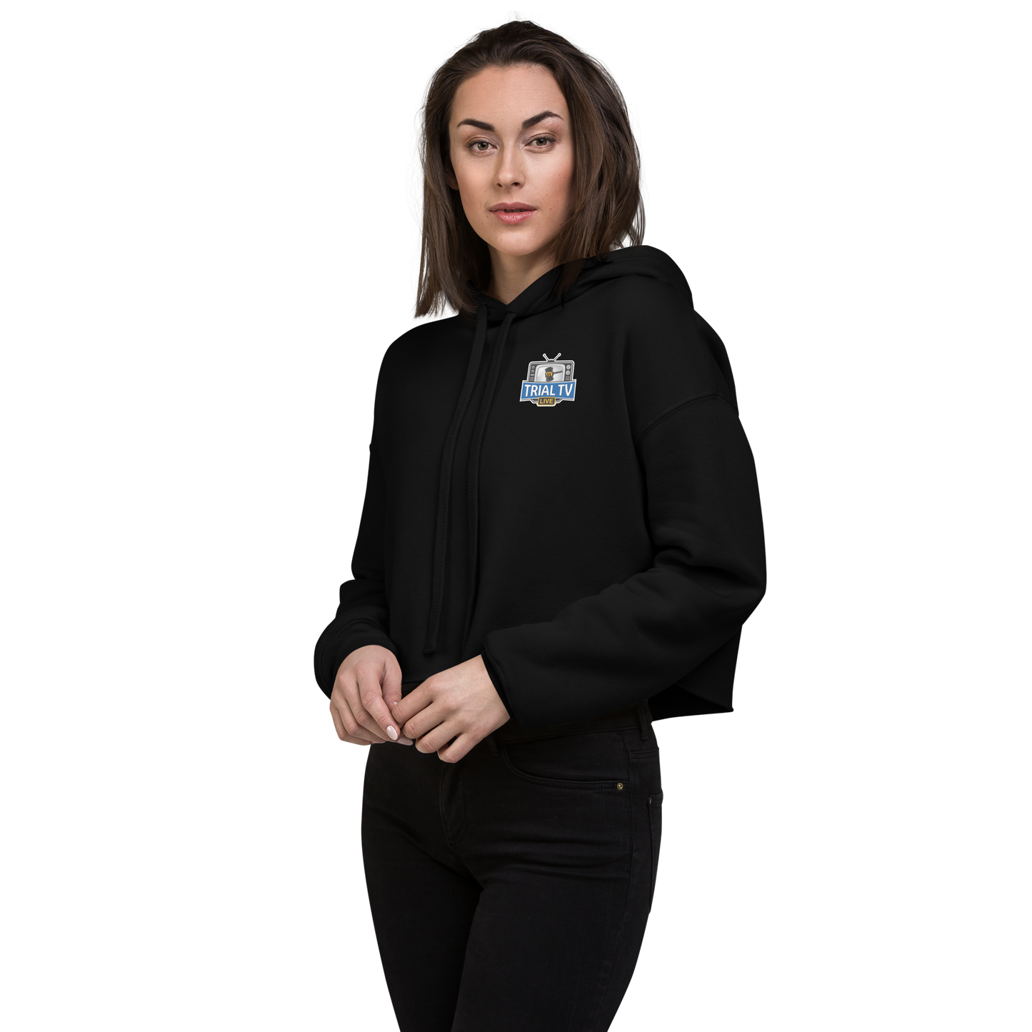 Trial TV Live Cropped Hoodie