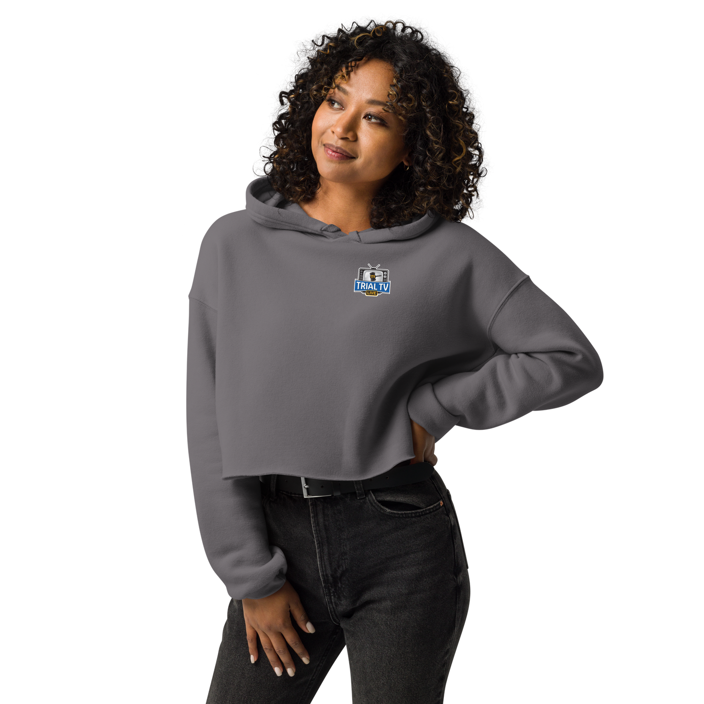 Trial TV Live Cropped Hoodie