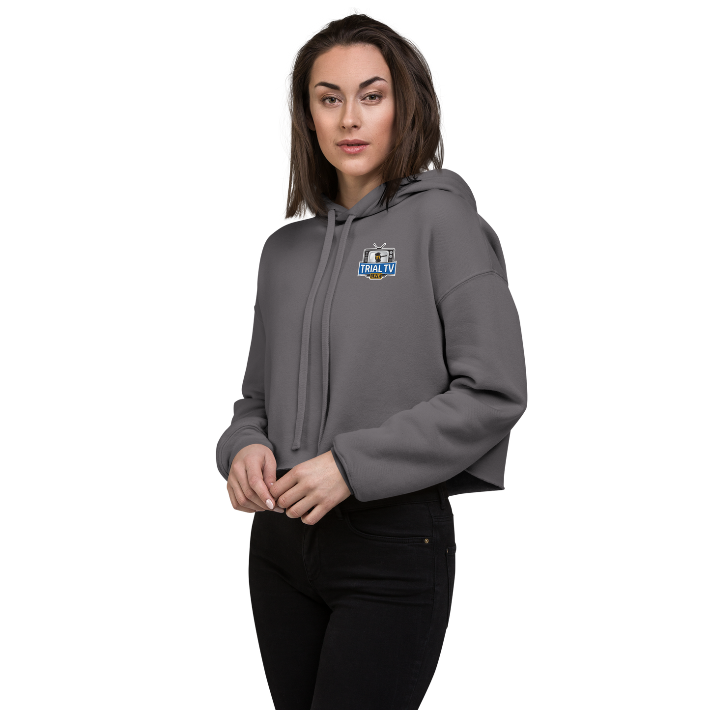 Trial TV Live Cropped Hoodie