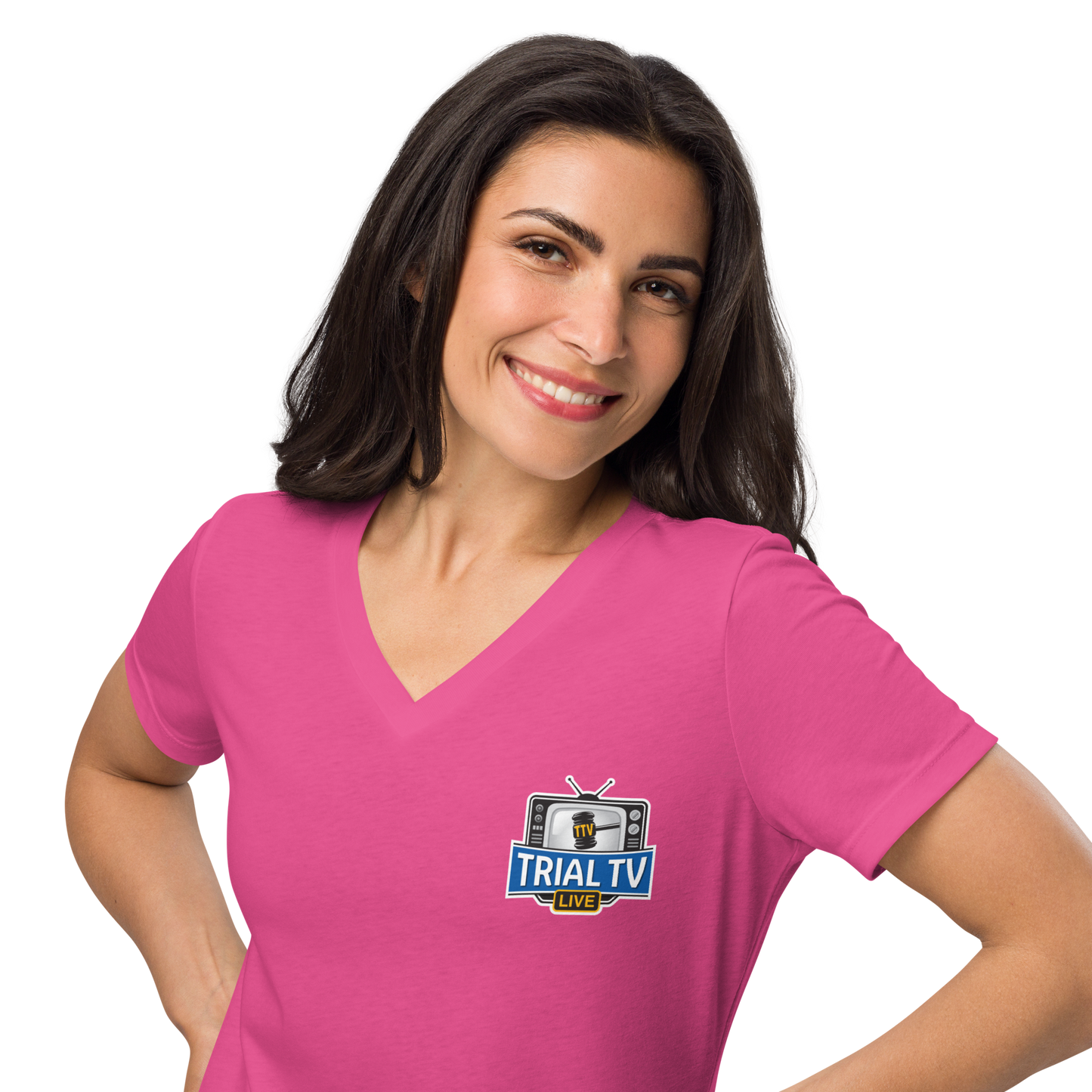 Trial TV Live Women’s Low-Cut V-Neck Tee