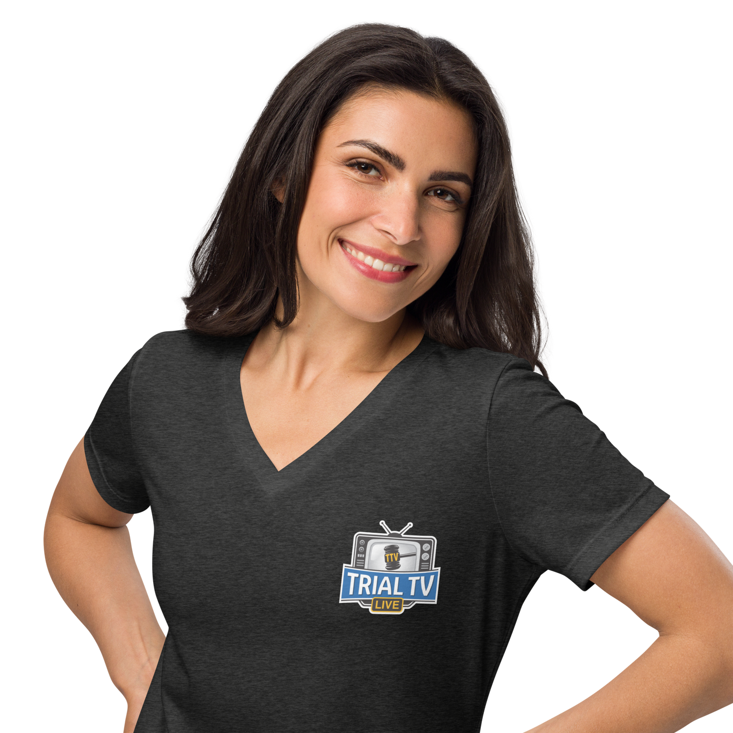 Trial TV Live Women’s Low-Cut V-Neck Tee