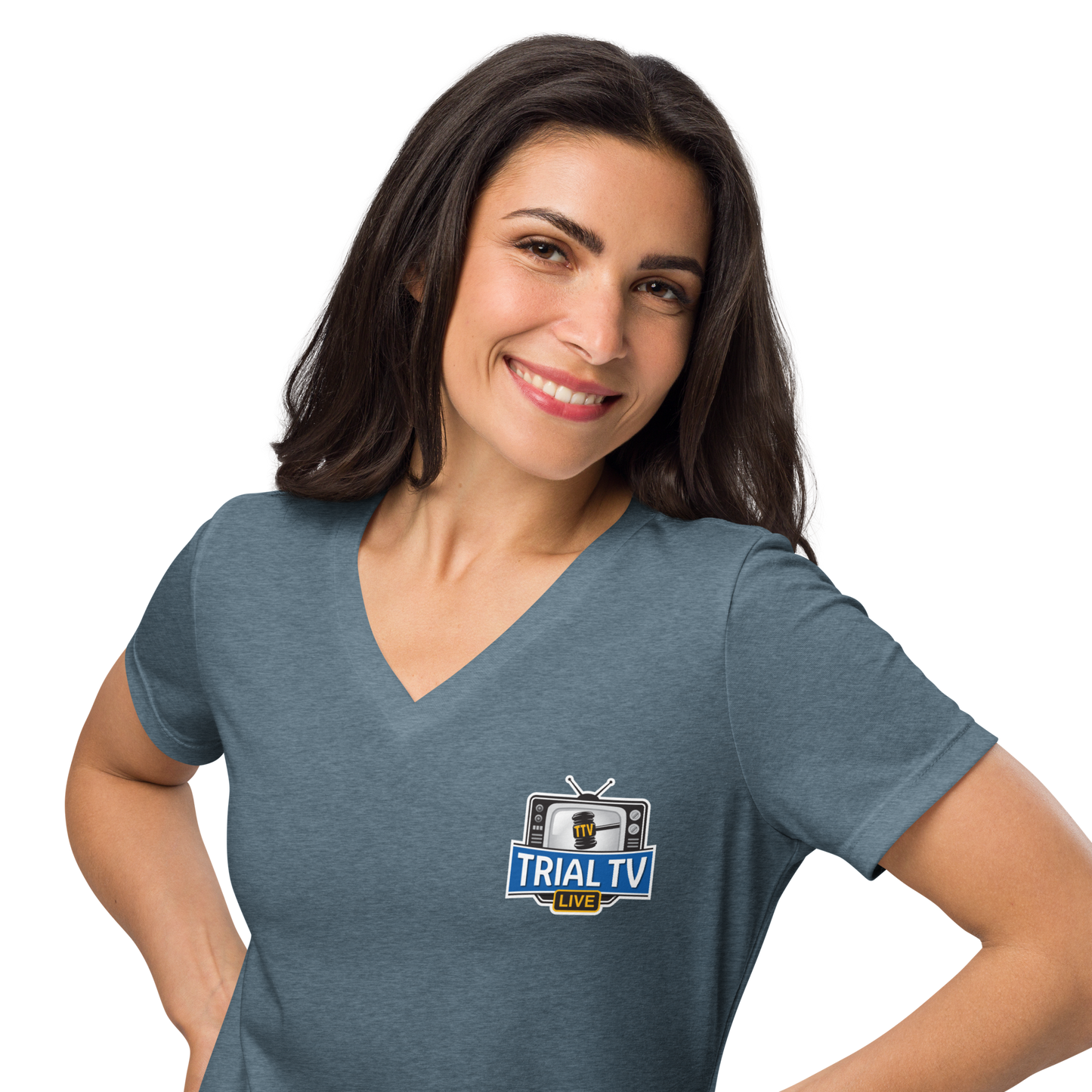 Trial TV Live Women’s Low-Cut V-Neck Tee
