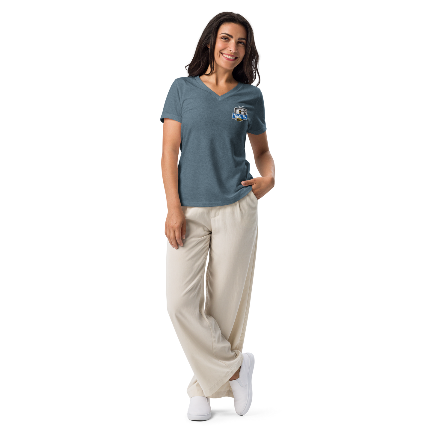 Trial TV Live Women’s Low-Cut V-Neck Tee