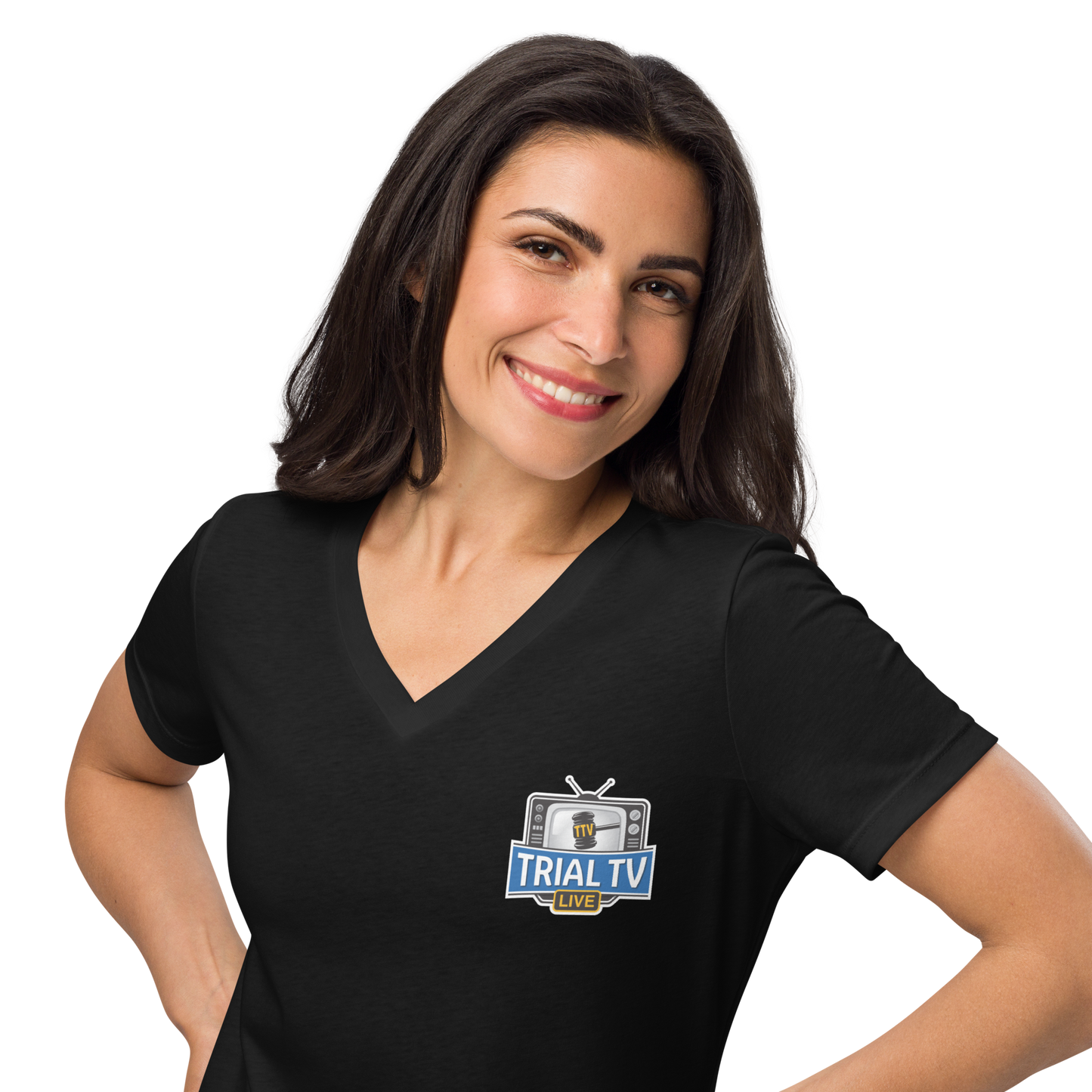 Trial TV Live Women’s Low-Cut V-Neck Tee