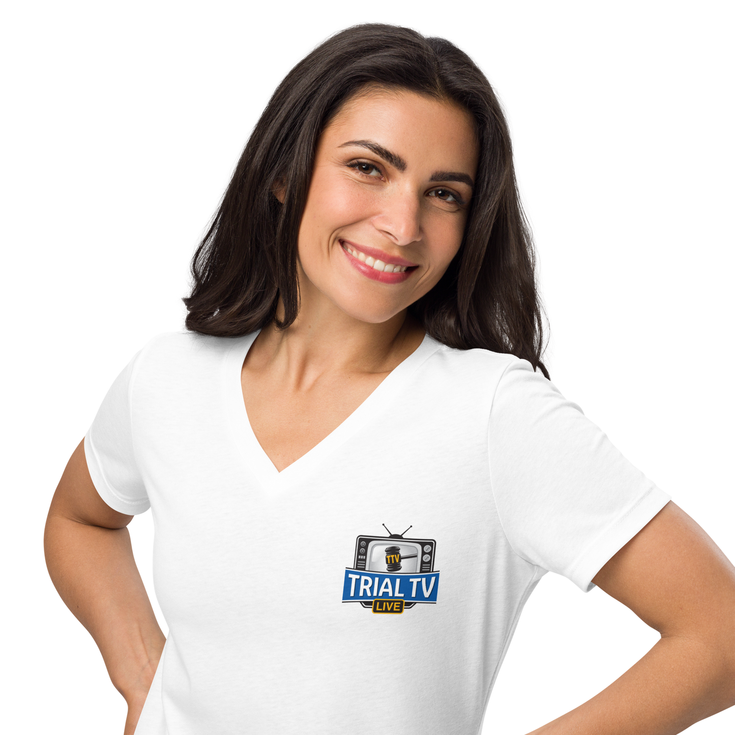 Trial TV Live Women’s Low-Cut V-Neck Tee